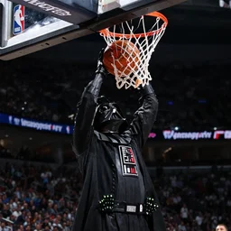 darth vader dunking a basketball nba sports photography