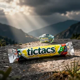 Saran wrap tic tacs, photograph