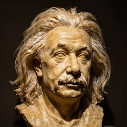 wax sculpture einstein portrait