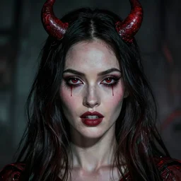 a portrait of megan fox like demon, animalistic features in the style of zdzisław beksinski in the style of junji ito trending on artstation deviantart pinterest furaffinity detailed realistic hd 8 k high resolution
