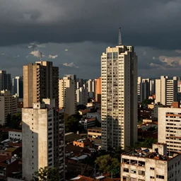 São Paulo city in ruins
