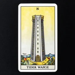 The Tower tarot card, rider Waite reference sheet