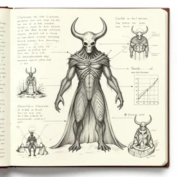 cthulhu diagram, field journal, marginalia, infographic, sketch