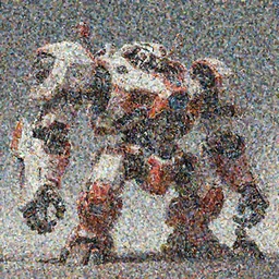 wide view of epic muscular mechanical futuristic war machine with red and white accent. highly detailed, digital painting, concept art, smooth, sharp focus, illustration, art by greg rutkowski