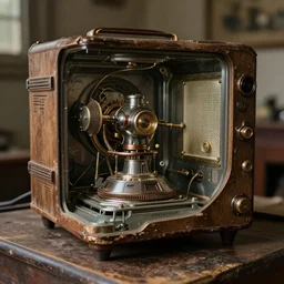 vintage rustic antique advanced future technology