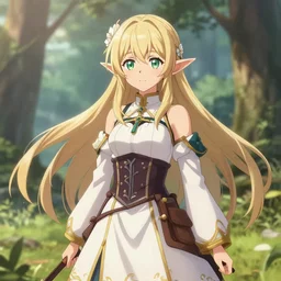 isekai masterpiece by envar studio, nurzhan bekkaliyev of an elf girl