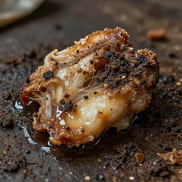 a disgusting food in descomposition 4 k ultra realistic and highly detailed photo