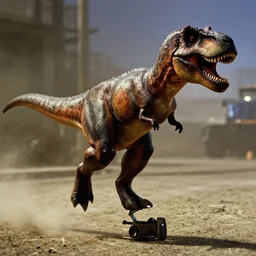 T-Rex running in American Psycho (1999)