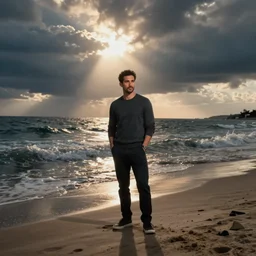 andy samberg on the beach