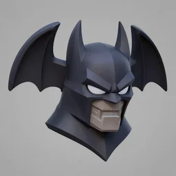 bat head, stylized stl, 3 d render, activision blizzard style, hearthstone style, darksiders art style, greg rutkowski style