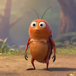 cockroach character, Pixar style
