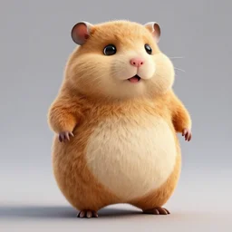 fat belly fatty obese anthropomorphic anthro furry hamster mascot costume, on two legs 8 k, hd, detailed, 3 d render