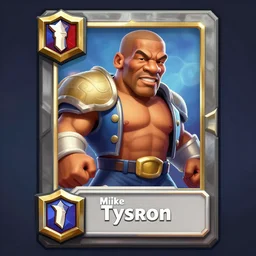 mike tyson as a clash royale card