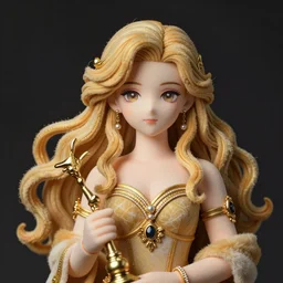 fumo plush of a guardian statue girl, anime girl