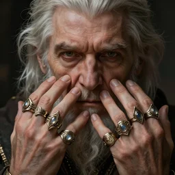 old man 1 2 1 2 with rings on all his fingers deep focus 3 4 5 5 d & d fantasy intricate elegant 9 5 2 3 highly detailed 3 9 1 3 digital painting artstation