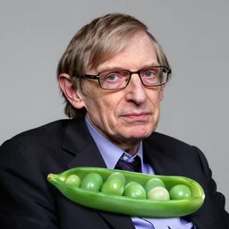 stephen hawking as peas in a pod