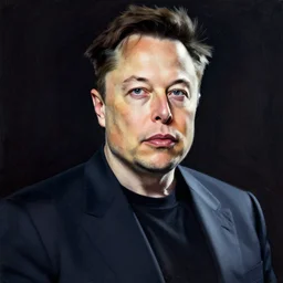 Elon Musk painted in the style of Tim Hildebrandt