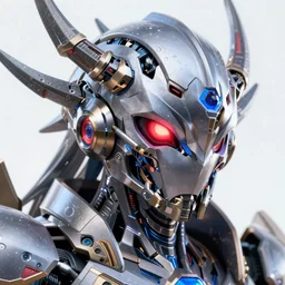 closeup headshot of a cybernetic Xenoblade antagonist, bump mapping, global illumination, incredibly detailed, D&D boss, octane render, digital art by Norihiro Takami, trending on Artstation