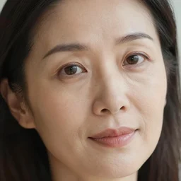 close up face female portrait 50 years old