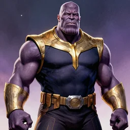 Dwayne Johnson as Thanos the biggest man in the universe by Greg Hildebrandt