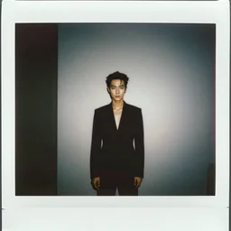 instax frame of The One Memory I've Never Forget from Pan's Labyrinth and Prometheus by Guo Jian and Yue Minjun, dressed by Givenchy and Salvatore Ferragamo, haute couture painted by Andrea Pozzo, editorial asymmetry fashion photography, in lush brain coral femur by Javier Medellin Puyou