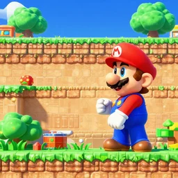 Super mario 64 level, rendered in unreal engine