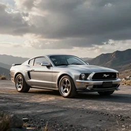 lone ford mustang from hell octane render