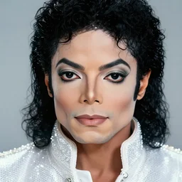 dynamic macro head portrait of beautiful! michael jackson super hero in white sequined jacket by jack kirby comic, illustration, photo real