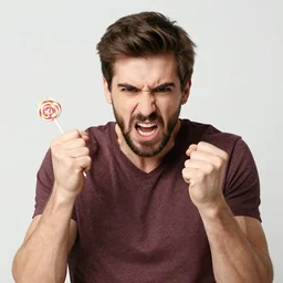 extremely angry man wants candy