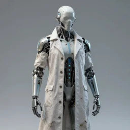 cybernetic plague doctor 8 k hyperrealism decaying