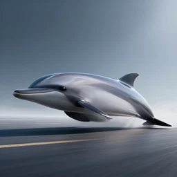 a. new design car with undercarriage swoops like a dolphin's belly. this reduces drag, or the force of air flowing against the motion of the vehicle is curved at the nose, wide along the sides and tapered toward the trunk like a small, speedy aircraft