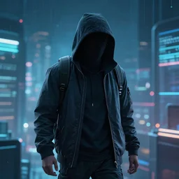hacker in cyberspace