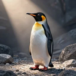 a penguin having an acid trip