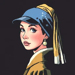 beautiful retro vintage pixel art portrait, a maciej kuciara art deco style ink drawing, only one head single portrait team fortress 2 scout the girl with the pearl earring as the team fortress 2 scout team fortress 2 scout team fortress 2 scout scout team fortress 2 scout, supermario bros, super nintendo