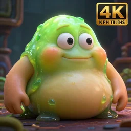 fat toxic slime, hd, hdr, ue 5, ue 6, unreal engine 5, cinematic 4 k wallpaper, 8 k, ultra detailed, by popular digital, artstation