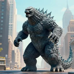 godzilla fighting king kong in new york, detailed