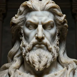 ominous powerful marble sculpture of poseidon ’ s face, hyper - detailed, ultra - realistic, photo - bash, 8 k post - production, masterpiece, physically based rendering, intricate, golden ratio, environmental key art, octane render, weta digital, ray trace