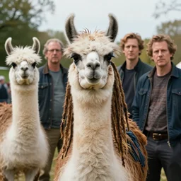 llama with dreadlocks, by mandy jurgens, ernst haeckel, ron embleton, james jean