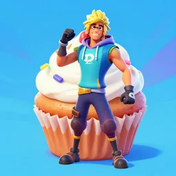 edp with cupcake in fortnite art style
