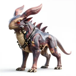 a concept art of an exotic alien fauna sci fi animal design on a white empty background, 8 k