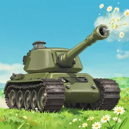 wholesome animation key shot, a large tank shooting daisies, studio ghibli, pixar and disney animation, sharp, disney concept art watercolor illustration by mandy jurgens and alphonse mucha and alena aenami, pastel color palette, dramatic lighting