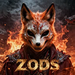 ( ( ( ( ( hyperrealist distant portrait of a man wearing a skull fox mask in hell where it rains fire and smoke. ) ) ) ) ) by zoids, fantasy, photorealistic, octane render, unreal engine, dynamic lighting, trending on artstation, poster, volumetric lights, very detailed faces, 4 k, movie shoot