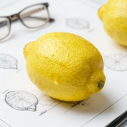 an architect's technical drawing of a lemon - 6