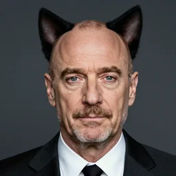 full portrait of saul goodman with cat ears, hyper detailed, award winning