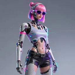 a glitch art of cyberpunk cyborg raver trending on artstation deviantart pinterest hyper detailed photorealistic highlights and shadow hd 8 k post - processing high resolution