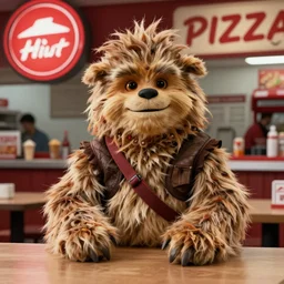 jabba the hut working at pizza hut in the 1 9 9 0 s, movie still, hd