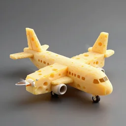 Airplane made of cheese, 4k