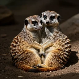 Photo of meerkats snuggling high resolution