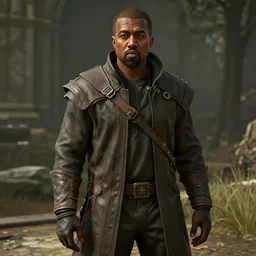 Kanye West in Elder Scrolls Oblivion, detailed screenshot, medium shot, mid-shot, 8k, unreal engine