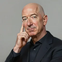 portrait of Jeff Bezos, expressive pose, futuristic, highly detailed, digital painting, artstation, concept art, smooth, sharp focus, by Henri Matisse